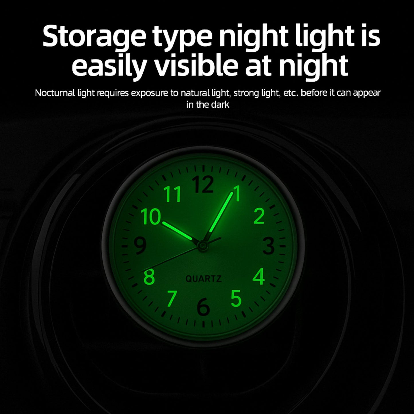 Glow-in-the-Dark Car Clock