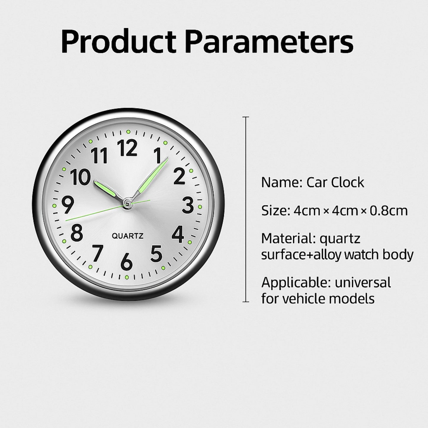 Glow-in-the-Dark Car Clock