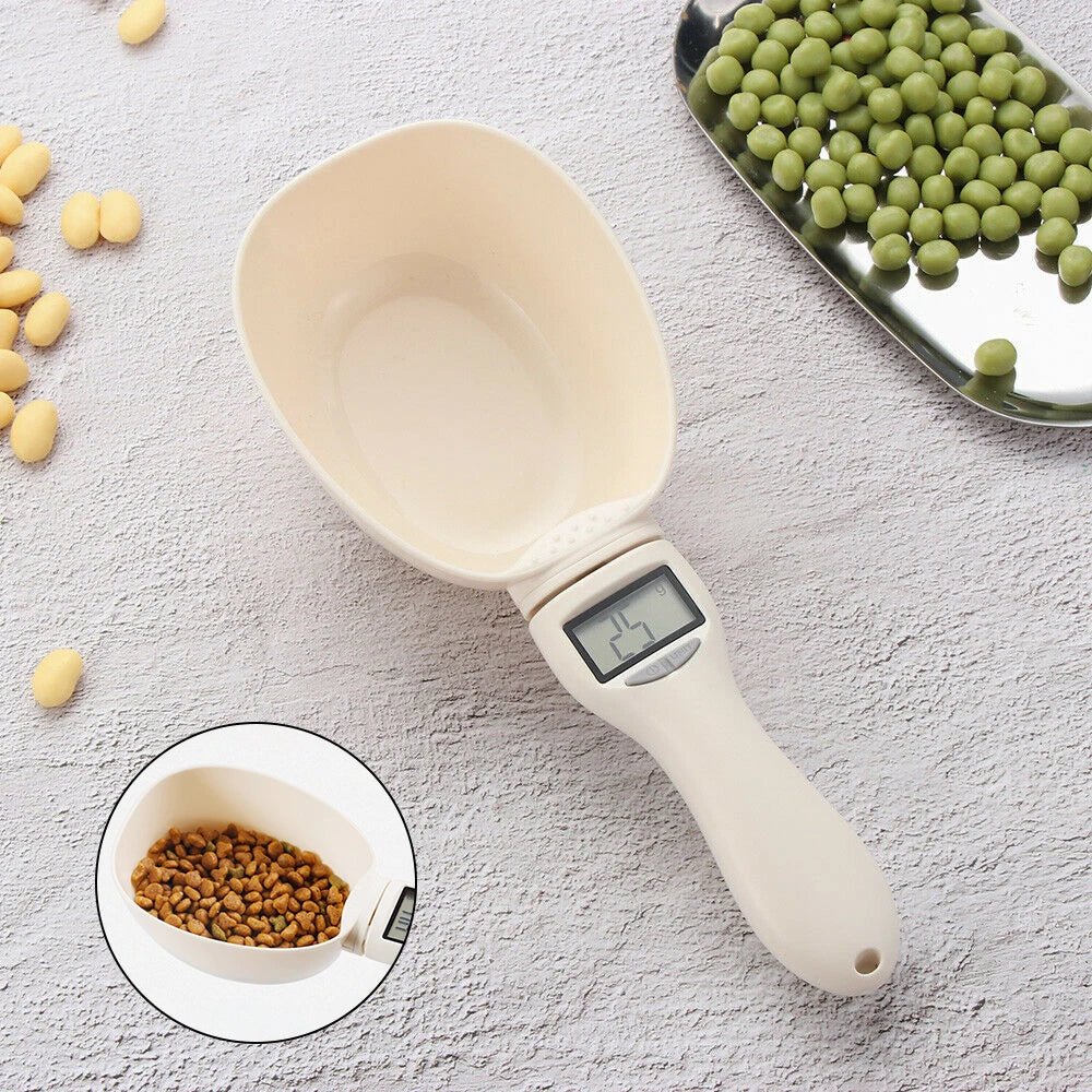 Pet Food Measuring Scoop Electronic Dog Cat Food Measuring Cup Digital Spoon Scale Kitchen Food Scale with LED Display