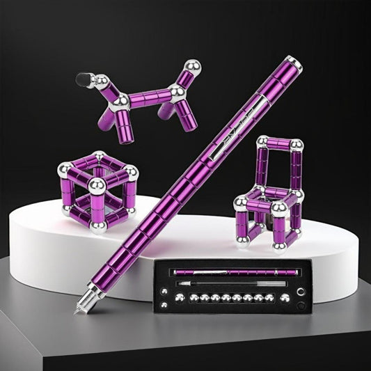 2-in-1 Magnetic Fidget Pen – Write, Build, Relax
