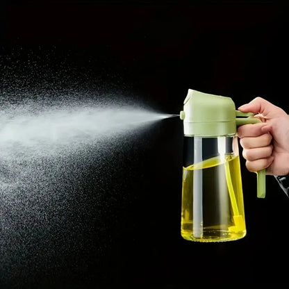 2In1 Oil Sprayer Glass Bottle for Cooking Anti-Leakage Olive Oil Storage Bottle for BBQ Air Fryer Salad Steak Kitchen Supplies